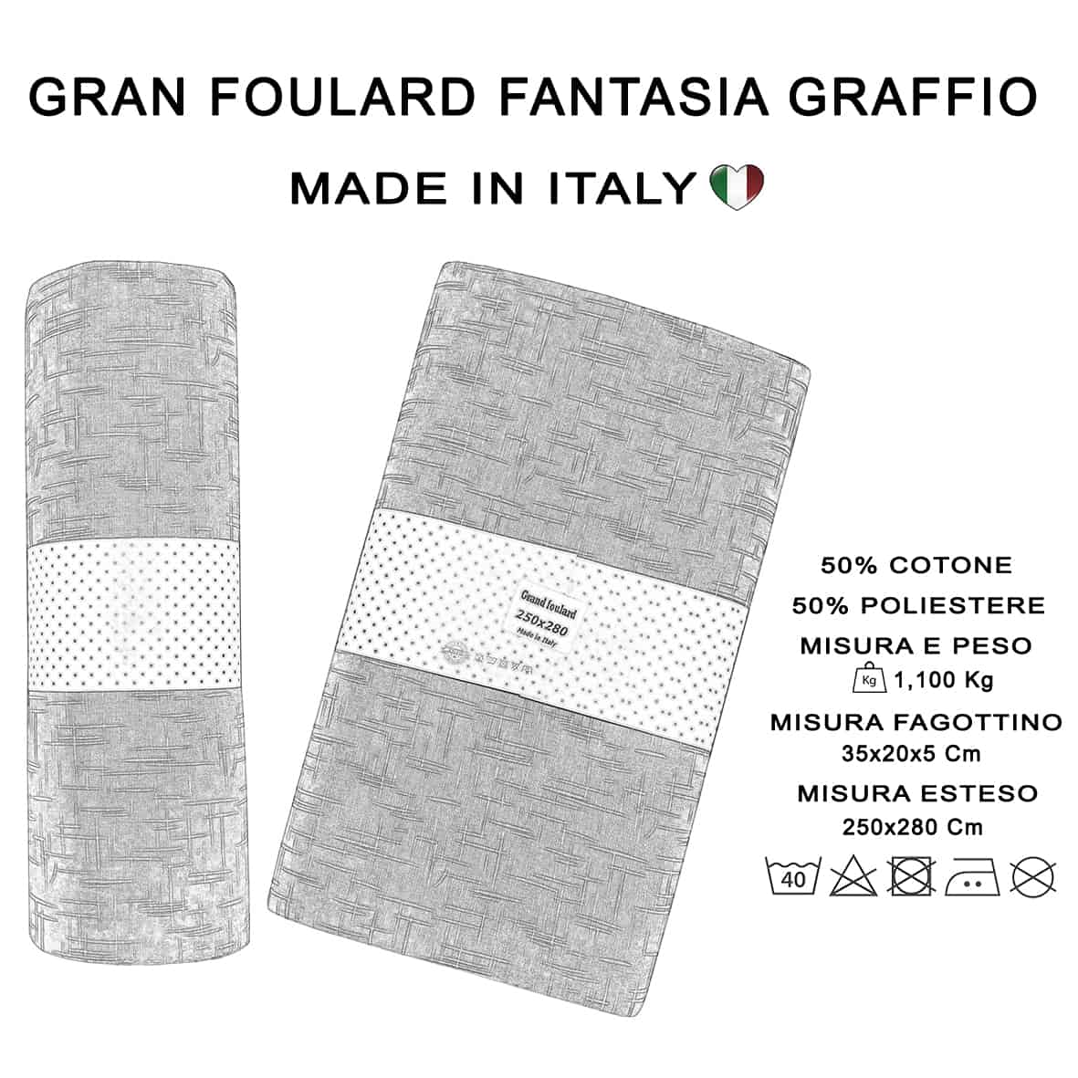 GRANFOULARD GRAFFIATO SIZE